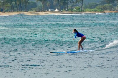 Beginner Surf Lesson at North Shore Haleiwa, Oahu - The lesson flow: safety, a land demo, then real wave time