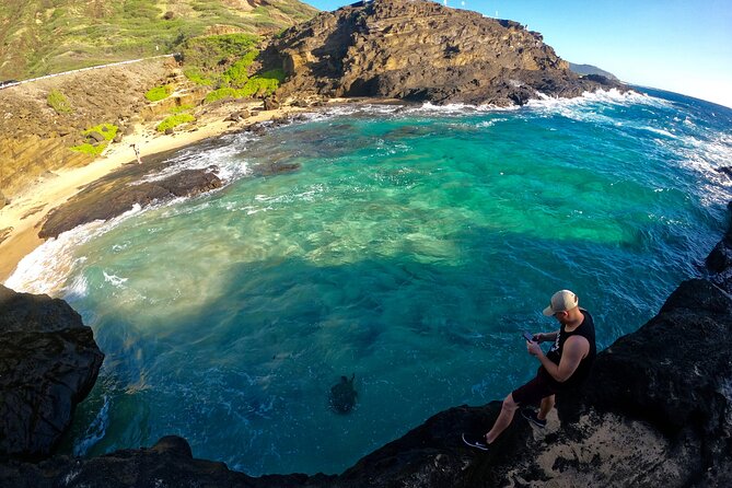 East Side Tour -Hike, Beach, Food, Photo - Waimanalo Beach: turquoise water, swimming time, and suit changes