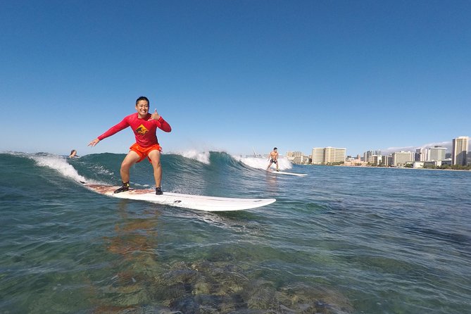 Exclusive Group Surfing Lesson with Waikiki Courtesy Shuttle - The Real Hook: Surfing Waikiki, Not Just Watching It