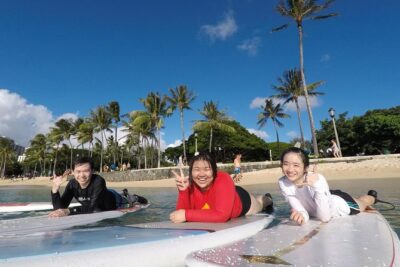 Exclusive Group Surfing Lesson with Waikiki Courtesy Shuttle - From Waikiki Pickup to Ohana Surf Center Check-In