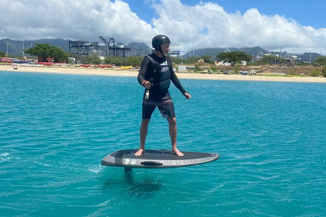 Group of 2 + mid length eFoil experience Honolulu HAWAII - Finding Foil Surfing Hawaii on Sand Island Pkwy