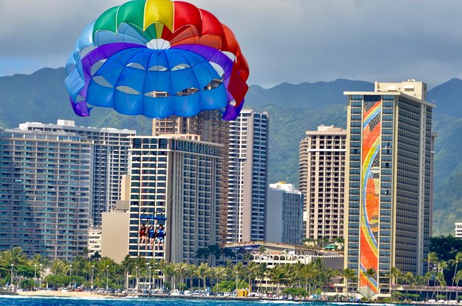 Hawaiian Parasail Since 1977 from Waikiki Beach - Views you can actually recognize: Waikiki and Diamond Head from above