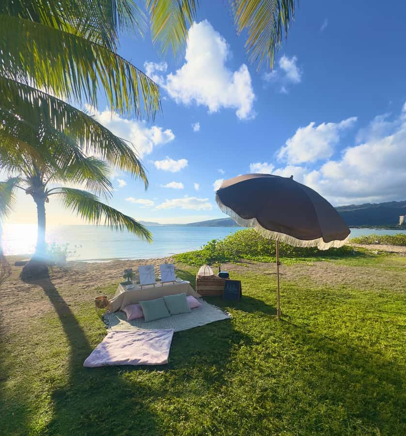 Honolulu: Beachside Luxury Picnic & Paint - The Ocean View Turns Into Your Art Subject