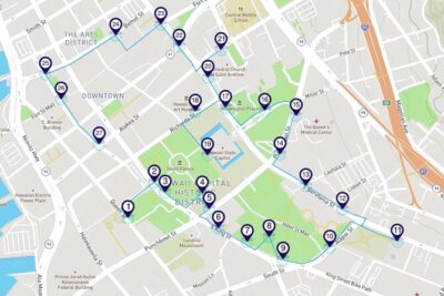 Honolulu Historic District a Smartphone Audio Walking Tour - King Kalakaua, Kamehameha I, and the legends you can spot