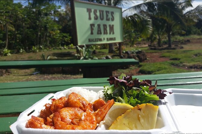 North Shore Farm: Anahulu River, Kayak-Sup, Turtles, Lunch & More - Lunch After the Paddle: Garlic Shrimp, Kalua Pig, and More