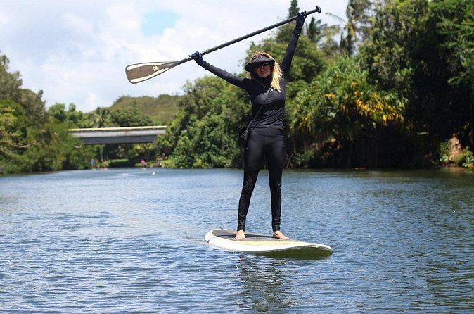 North Shore Stand-Up Paddleboard Lesson - Turning at the river end: about 60 minutes up, then back to the bay