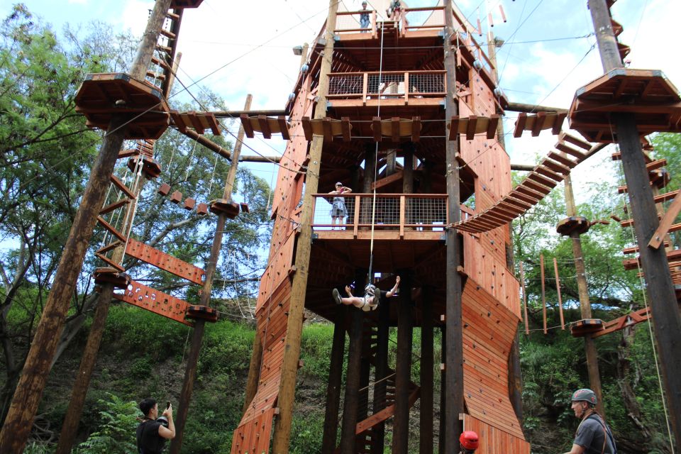 Oahu: High Ropes Adventure, Climbing, & Rappel Experience - Climbing wall for Ninja-style speed: where you build real skill