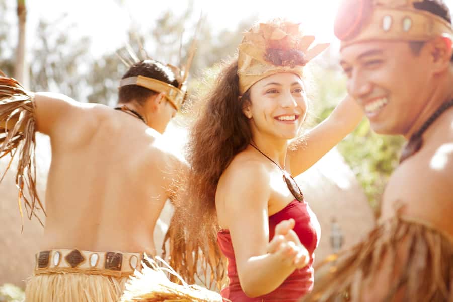 Oahu: Islands of Polynesia and "HA: Breath of Life Show" - Getting started at the Polynesian Cultural Center (voucher in hand)