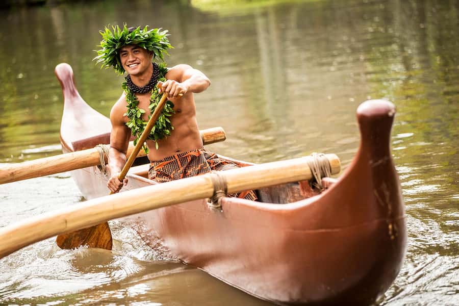 Oahu: Islands of Polynesia and "HA: Breath of Life Show" - Tahiti village: special wedding ceremony, pole fishing, and dance