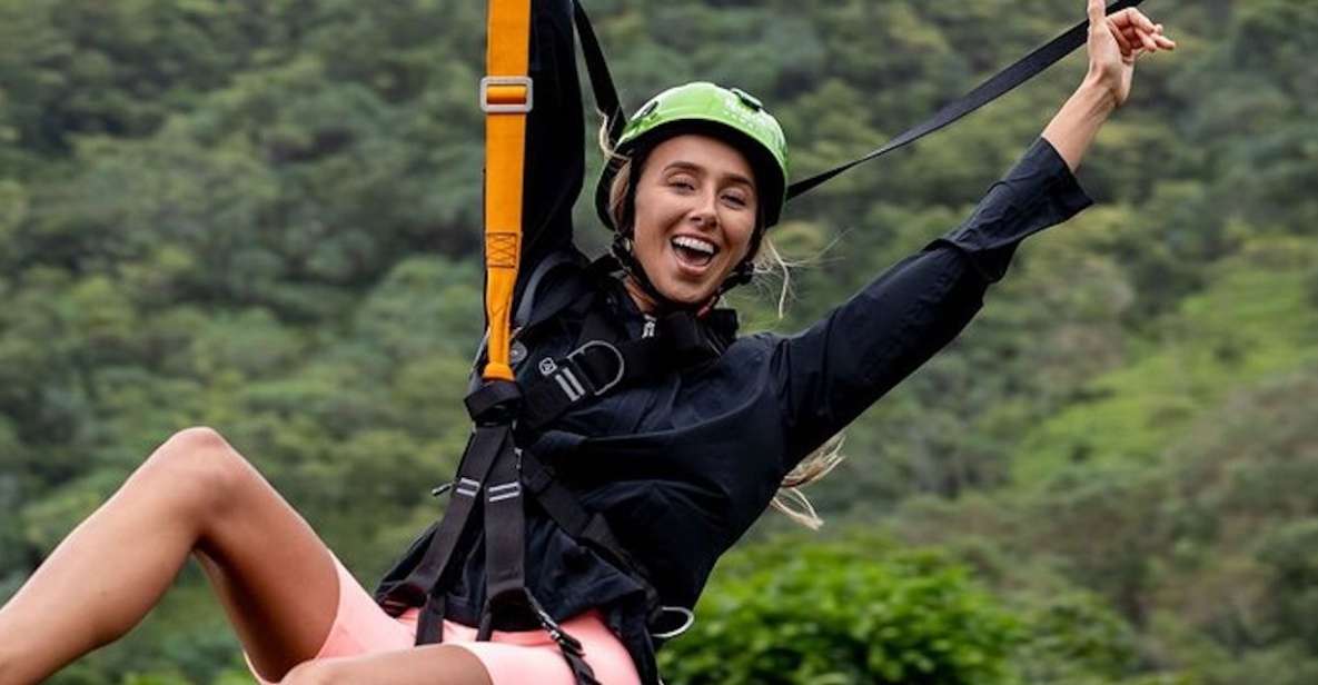 Oahu: Kualoa Jurassic Valley Zipline Tour - Tandem ziplines plus suspension bridges: how the route actually feels