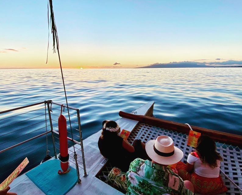 Oahu: Traditional Canoe Sunset Cruise with Dinner - Hands-on Hawaiian skills: poi, lei-making, and hula lesson time