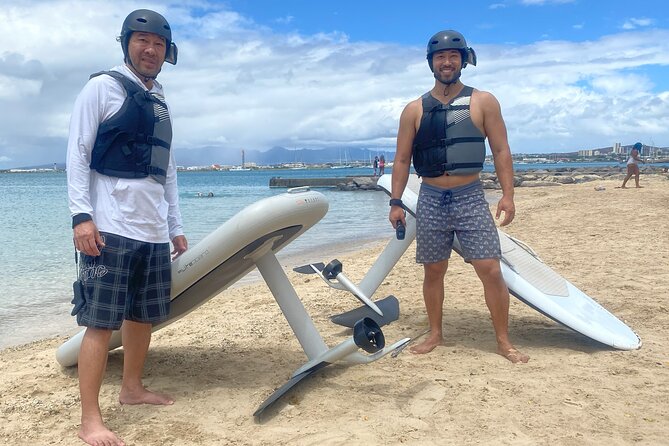 Premium eFoil Lesson near Waikiki - What You Ride: Premium Flite Board eFoils and Safety Gear