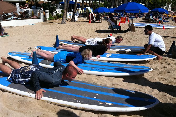 Private Group Surf Lesson for 4 by Waikiki Beachboys at the Royal - The 1-Hour Plan: Paddling to Standing (and What You’ll Actually Practice)