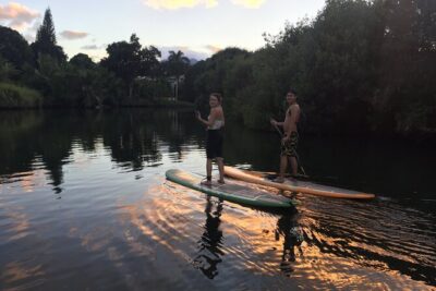 Sunset Stand Up Paddle with Photos and Turtles - Paddling the calm Anahulu River: turtle country at your pace