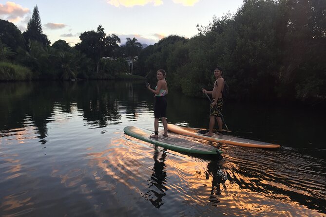 Sunset Stand Up Paddle with Photos and Turtles - Paddling the calm Anahulu River: turtle country at your pace
